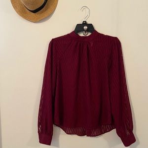 Free People Herringbone Stitched Blouse